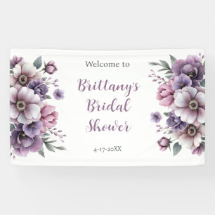 Lona Lluvia de Regalos de Boda Lavanda Floral Acuarela