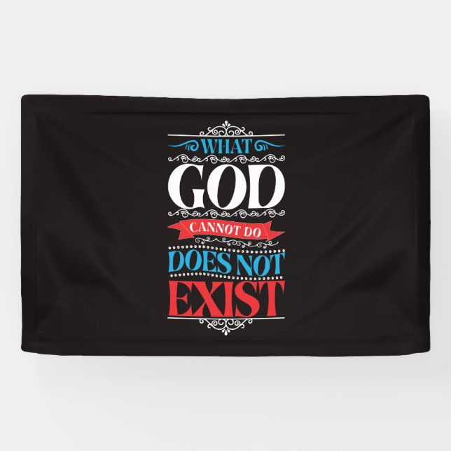 Lona Lo que Dios no puede hacer no existe (Horizontal)