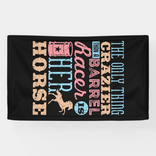 Lona Lo único más loco que un caballo de carreras de ba (Horizontal)