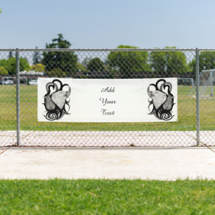 Lona Lobo blanco con arte tribal de Raven