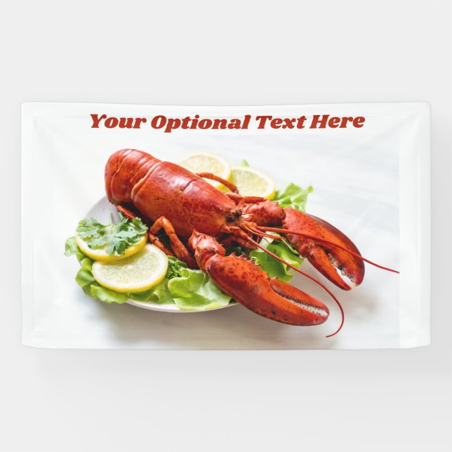 Lona Lobster de texto de personalizado (Horizontal)