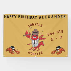 Lona Lobster Mobster 🦞 Funny Personalizado Gangster