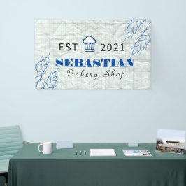 Lona Logo de Chef Name Bakery Shop