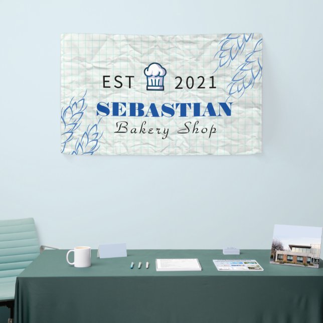 Lona Logo de Chef Name Bakery Shop (Feria)