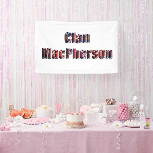 Lona Logo de Clan MacPherson Tartan, (Fiesta)