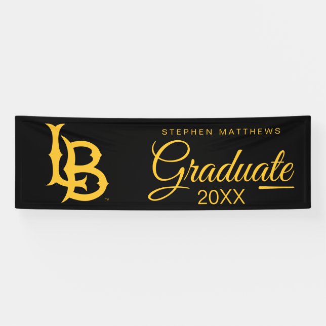 Lona Logo de graduación de Long Beach State (Horizontal)