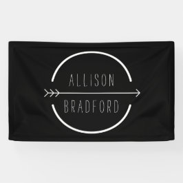 Lona Logo de Hip y Flecha Rusa en Negro