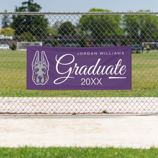 Lona Logo de la UAlbany Great Danes | Graduado (In situ)