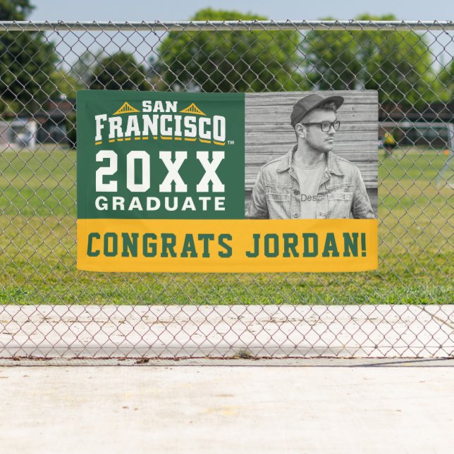 Lona Logo de la Universidad de San Francisco | Graduado (In situ)