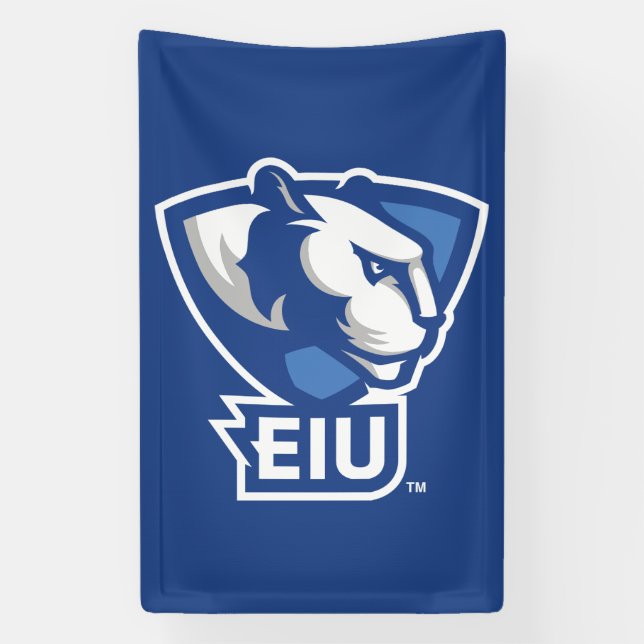 Lona Logo de Panthers University del Este de Illinois (Vertical)