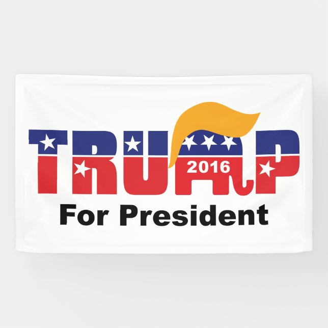 Lona Logo del presidente Donald Trump 2016 (Horizontal)