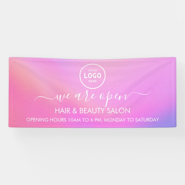 Lona Logo Empresarial Moderno Profesional Bandera de 6' (Horizontal)