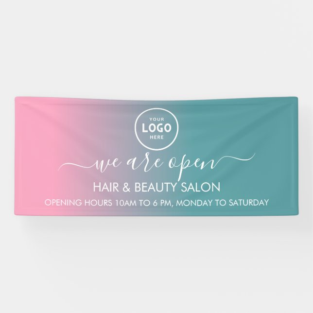 Lona Logo Empresarial Moderno Profesional Bandera de 6' (Horizontal)