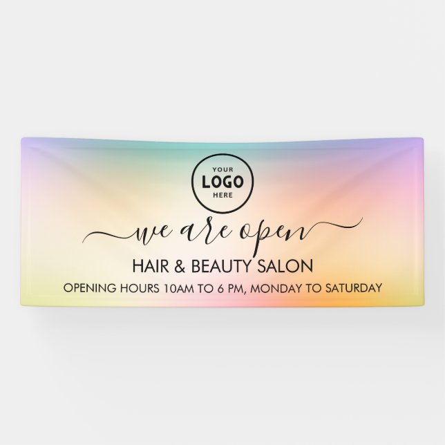 Lona Logo Empresarial Moderno Profesional Bandera de 6' (Horizontal)