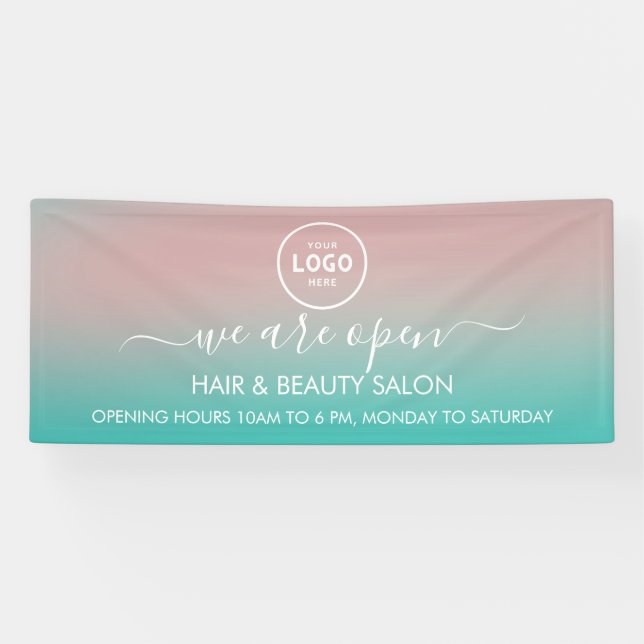 Lona Logo Empresarial Moderno Profesional Banner de 6' (Horizontal)