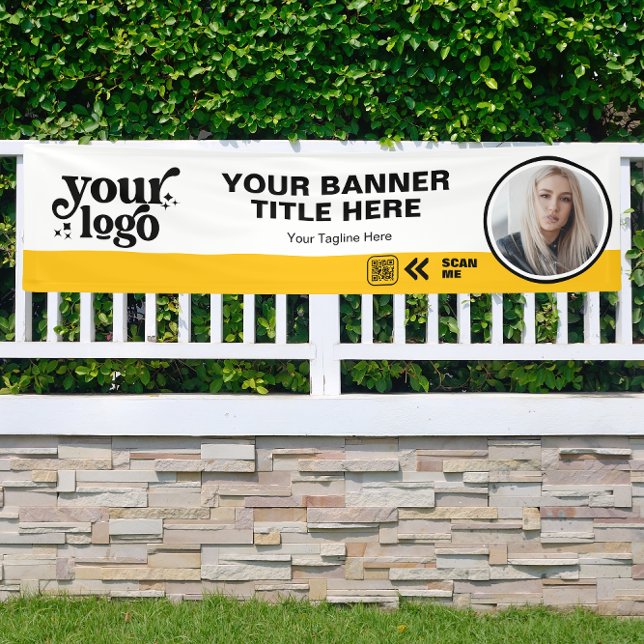 Lona Logotipo comercial Código QR Foto interior Amarill (Subido por el creador)