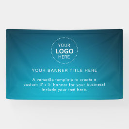 Lona Logotipo comercial con banner profesional de 5'