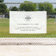 Logotipo comercial con banner profesional de 5'