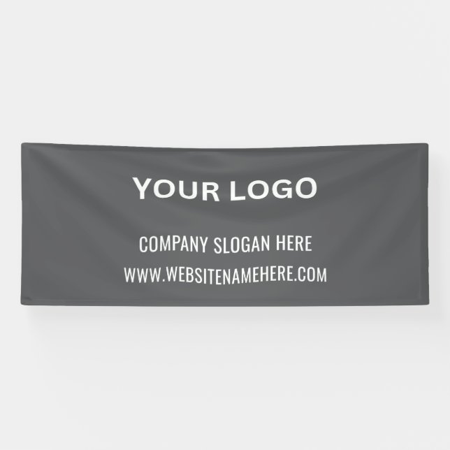 Lona Logotipo comercial de personalizado | Nombre comer (Horizontal)