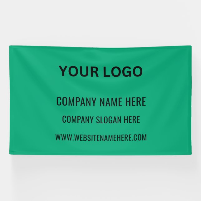 Lona Logotipo comercial de personalizado | Nombre comer (Horizontal)