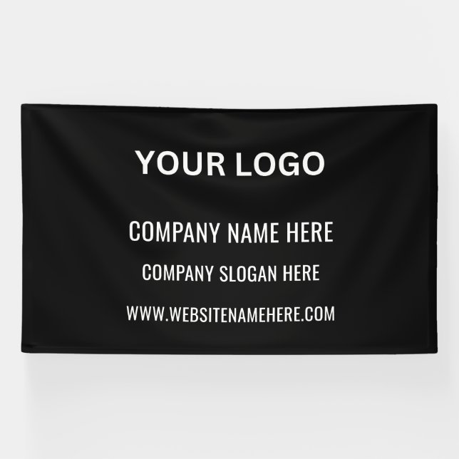 Lona Logotipo comercial de personalizado | Nombre comer (Horizontal)