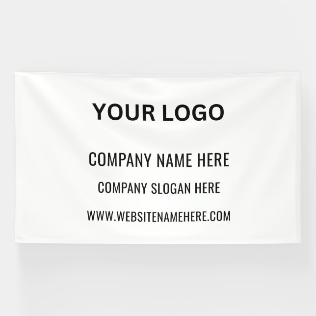 Lona Logotipo comercial de personalizado | Nombre comer (Horizontal)