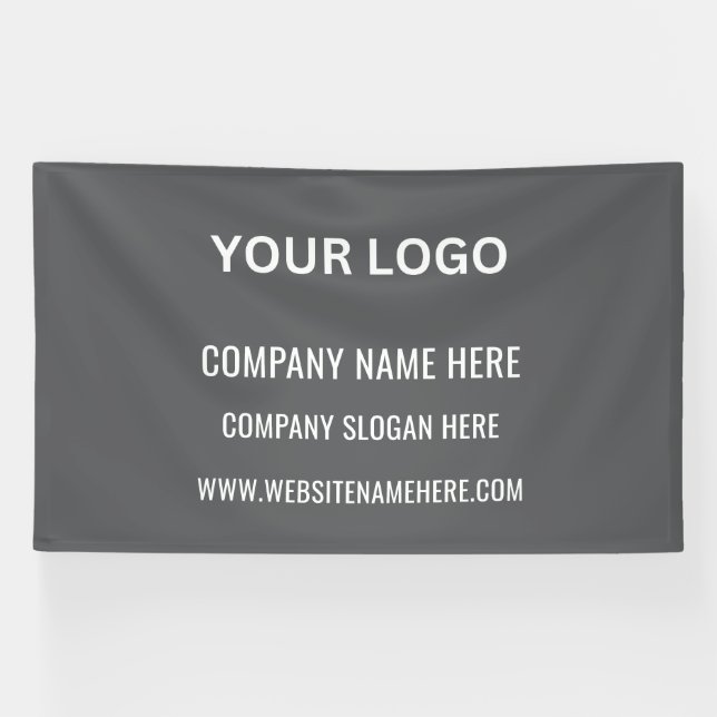 Lona Logotipo comercial de personalizado | Nombre comer (Horizontal)