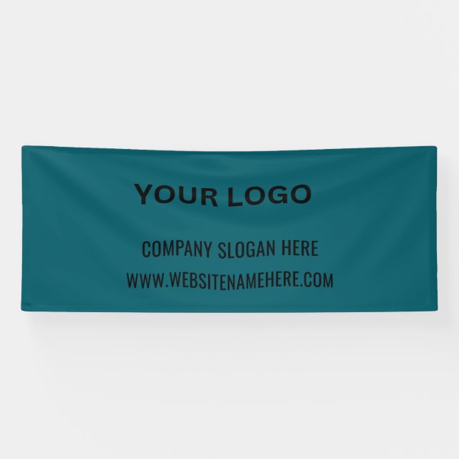 Lona Logotipo comercial de personalizado | Nombre comer (Horizontal)