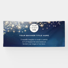 Lona Logotipo comercial Minimalista azul profesional mo