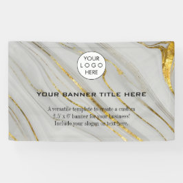 Lona Logotipo comercial Minimalista blanco profesional 