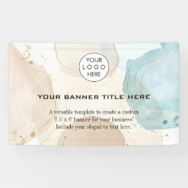 Lona Logotipo comercial Minimalista blanco profesional 