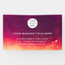 Lona Logotipo comercial Minimalista rojo profesional mo