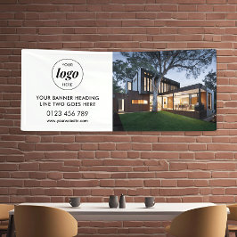 Lona Logotipo comercial moderno - Fondo publicitario Fo