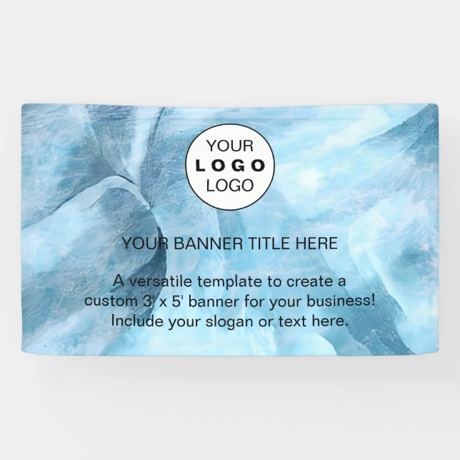 Lona Logotipo comercial Navy Blue Professional 5" (Horizontal)