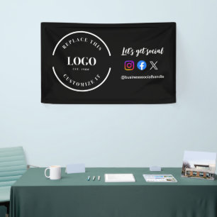 Lona Logotipo de Banner de sitio web personalizado Let'