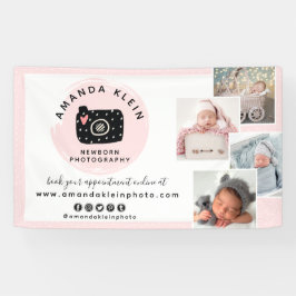 Lona Logotipo de cámara y fotos de un fotógrafo Minimal