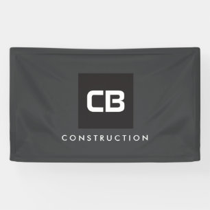 Lona Logotipo de construcción de monograma cuadrado neg