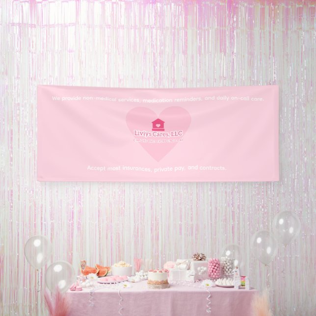 Lona Logotipo de Liviys Cares (Fiesta)