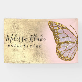 Lona logotipo de mariposa