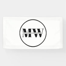 Logotipo de Monograma Promocional De Negros Y Blan