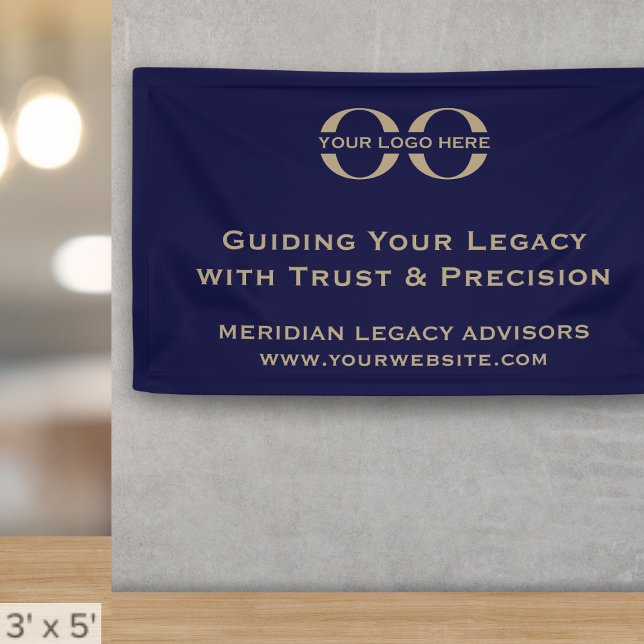 Lona Logotipo de negocio Sitio web Eslogan (Subido por el creador)