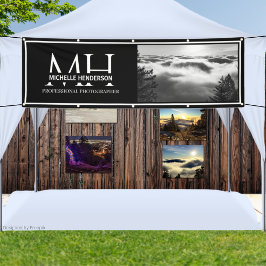 Lona Logotipo de negocios moderno en blanco y negro 1 c