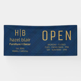 Lona Logotipo de personalizado Gold Business Monograma 