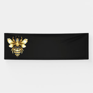 Lona Logotipo de Relieve metalizado dorado falso poligo