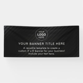 Lona Logotipo Empresarial Banner Moderno Profesional de