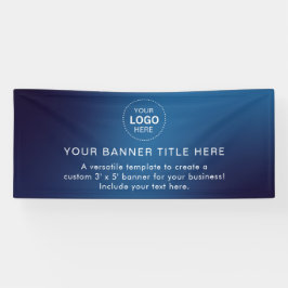 Lona Logotipo Empresarial Banner Moderno Profesional de