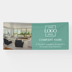 Lona Logotipo Empresarial Minimalista Simple Profesiona