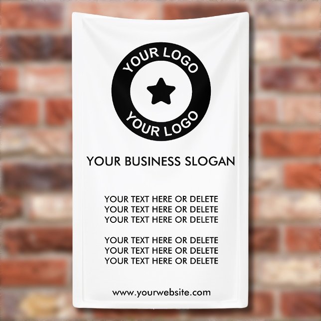 Lona Logotipo Empresarial Personalizado Eslogan y Texto (Subido por el creador)
