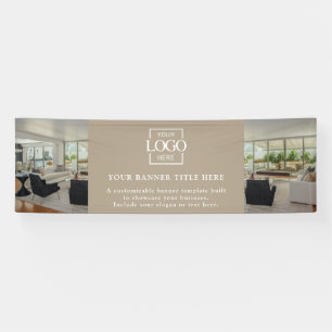 Lona Logotipo Empresarial Personalizado Minimalista Mod