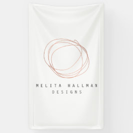 Lona Logotipo mínimo moderno de diseño de Rosa dorado